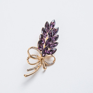 Broche populaire en cristal et zircon, boucle pour foulard en soie, corsage en strass, épingle de col pour costume, accessoire de mode - Product Image 3