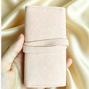 Custom Logo Velvet Faux Suede <b>Envelope</b> Pouch with Buckle Closure Foldable Microfiber Necklace Pouch Bag Jewelry <b>Gift</b> Box Storage - Product Image 2