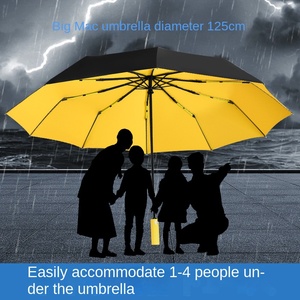 Three-fold 27-inch Large Umbrella Cover Increase Sunshade Black <b>Sunscreen</b> Folding Men's Manufacturers Spot Printing - Product Image 2
