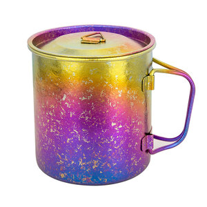 Botella de Agua Plegable de Titanio TiTo, Taza Portátil para Exteriores, Puede Hervir Agua, Protección Ambiental para Camping, de Una Sola Capa - Product Image 2