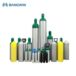 맥주 음료 또는 소다수용 CGA320 밸브 부착 DOT3AL 20LBS CO2 13.4L 알루미늄 가스 봄베 탱크 보틀