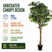 Arbre Banyan Artificiel, Plante Ficus Artificielle, Branches Naturelles, Décoration Intérieure pour Hôtels, Bureaux, Restaurants, Centres Commerciaux, Vente en Gros Personnalisée