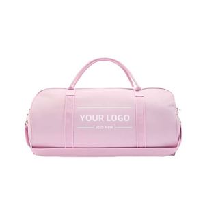 New Arrival Custom Logo Adjustable Large Capacity Canvas Travel Tote <b>Bag</b> Fashion Weekend Duffle <b>Bag</b> with Zipper - Product Image 2