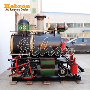 Modelo de Tren de Vapor de Metal Vintage Grande Personalizado para Parques, Centros Comerciales y Eventos al Aire Libre, Decoración de Bar con Modelo de Coche, Escultura de Tren Steampunk con Vías - Product Image 5