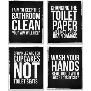 Impresiones de Arte Personalizadas con Frases y Citas para Baño, Suministro de Fábrica, Fotos 8x10 Sin Marco |   Gran Regalo para la Decoración del Baño - Product Image 3