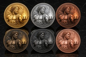 Moneda Conmemorativa de Charón en Relieve 3D Personalizada, Moneda de Lujo con Esmalte Azul, el Transportador de Almas, para Regalo y Colección - Product Image 6
