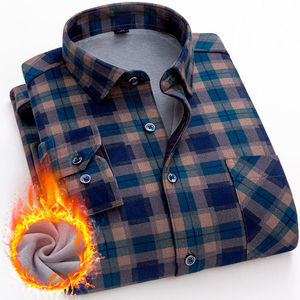<span class=keywords><strong>Camisa</strong></span> de franela de <span class=keywords><strong>manga</strong></span> <span class=keywords><strong>larga</strong></span> para hombre, <span class=keywords><strong>camisa</strong></span> masculina de alta calidad, con estampado de <span class=keywords><strong>cuadros</strong></span> oscuros, estilo Casual - Product Image 3