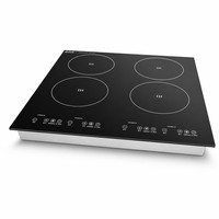 Gewerblicher 4-Brenner Induktionsherd 2200W 110V 220V Vier-Zonen Elektrokochfeld für Restaurant Hot Pot Buffet Küche