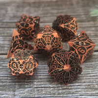 Dungeons & Dragons Polyhedral Square Luxury 1-Piece Metal Zinc Alloy 7-Piece Skill Dice Set Eco-Friendly Board Games Gifts