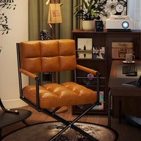 Chaise de bureau ergonomique moderne de luxe en cuir PU avec dossier solide - Chaise d'ordinateur de haute qualité pour un confort de position assise prolongée