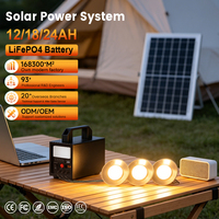 Systèmes d'éclairage à énergie solaire Système de générateur solaire Kit d'énergie solaire avec haut-parleur Système d'éclairage à énergie solaire