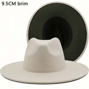 Sombreros Fedora de Moda Casual de Dos Tonos con Ala de 9.5cm para Otoño e Invierno, Venta al por Mayor, para Hombres y Mujeres - Product Image 2