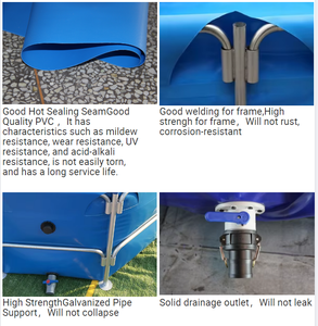 Réservoir d'aquaculture industriel doublé <span class=keywords><strong>de</strong></span> PVC avec cadre en acier galvanisé-Système <span class=keywords><strong>de</strong></span> pisciculture et <span class=keywords><strong>de</strong></span> récolte des eaux <span class=keywords><strong>de</strong></span> <span class=keywords><strong>pluie</strong></span> - Product Image 3
