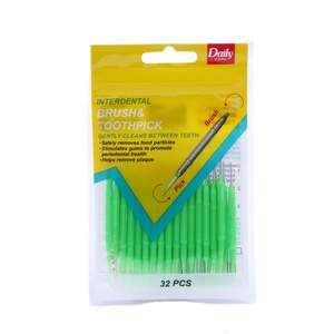 Cepillos Interdentales Finos Reutilizables para Adultos, Paquete de 32 Unidades en Bolsa de Polietileno, Producto de Limpieza Dental de Cuidado Diario, Venta al por Mayor en China - Product Image 2