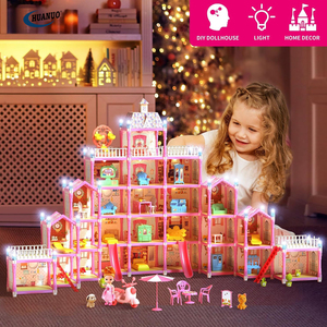 <span class=keywords><strong>Casa</strong></span> de Muñecas para Niños de 5 Pisos y 29 Habitaciones, <span class=keywords><strong>Casa</strong></span> de Juegos con Accesorios, <span class=keywords><strong>Muebles</strong></span> para <span class=keywords><strong>Casa</strong></span> de Muñecas para Niñas - Product Image 2