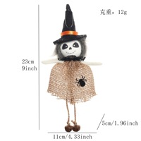 Décorations d'Halloween modernes : fantômes, citrouilles et sorcières suspendues pour jardin, fête, maison hantée et cour