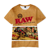 T-shirt décontracté streetwear pour homme, grande taille, en coton et polyester, imprimé par sublimation 3D personnalisé, motif Cookie Backwoods RAW, faible MOQ