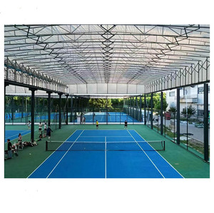 Tente de sport, auvent pour terrain de <span class=keywords><strong>tennis</strong></span> et de basketball, protection contre la pluie, structure en tissu PVC, toit rétractable électrique. - Product Image 1