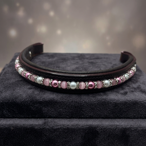 Fronture de cheval en cuir de haute qualité avec un design élégant en perles |   Fabricant et grossiste d'articles d'équitation, bridons pour chevaux anglais - Product Image 3