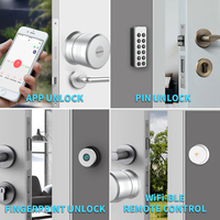 M521 Serrure de porte intérieure Wifi Tuya Cylindre de serrure pour la maison Serrure de porte cylindrique à empreinte digitale de haute sécurité Serrure de porte numérique intelligente