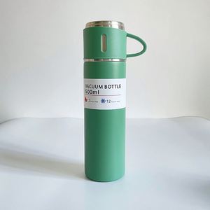 17Oz Stainless Steel Leak Proof Vacuum Insulated Water <b>Bottle</b> Wholesale High Quality <b>Thermos</b> Flask Gift Set With 3 Lids - Product Image 3