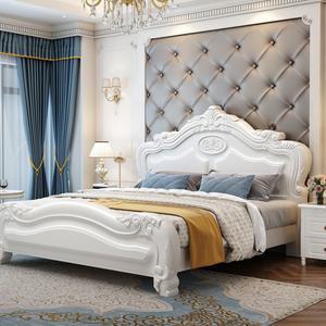 เตียงคิงไซส์ไม้เนื้อแข็งสไตล์ยุโรป เฟอร์นิเจอร์ห้องนอนหรูหรา เตียงควีนไซส์เรียบง่ายแบบนุ่ม เตียงเจ้าหญิงสำหรับงานแต่งงาน เตียงคู่ไม้โอ๊ค - Product Image 5