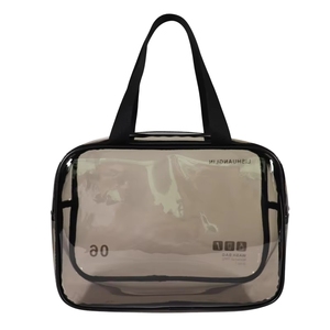 Portable Travel Go Out Beach <b>Toiletries</b> <b>Storage</b> Case High Color Value Dry Wet Separate PVC Zipper Double Handles Cosmetic Case - Product Image 4