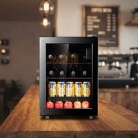 Mini-réfrigérateur électrique en acier avec compresseur et refroidisseur de boissons, unité de refroidissement pour hôtel, cave à vin, réfrigérateur