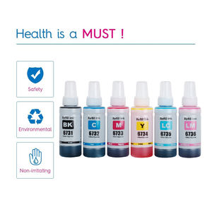 Tinta de Recarga para Botella de Tinta a Base de Agua de Color Compatible Premium <span class=keywords><strong>INK</strong></span>-TANK EPT 673 T673 T6731 para Impresora <span class=keywords><strong>Epson</strong></span> L800 L805 L1800 - Product Image 4