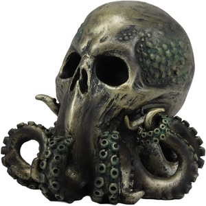 Statue de pieuvre crâne de Cthulhu en résine, décoration d'Halloween, ornement de bureau intérieur - Product Image 4