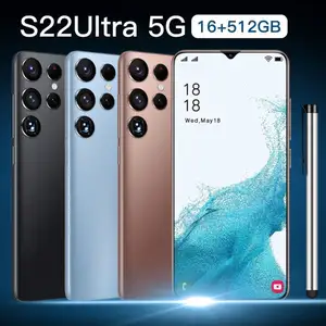 공장 가격 저렴한 2022 새로운 S22 + 울트라 16 + 512GB 6800mAh 안드로이드 스마트 폰 듀얼 sim 카드 휴대 전화