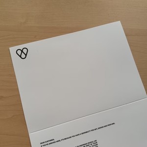 Custom Printed Foldable Thank You Cards - Minimalist Black Logo Greeting Cards for Boutique & Apparel Brands - Product Image 4
