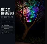 DMX512 RGB LED Vogelnest-Licht 36W DC24V IP66 Wasserdichtes Außenbeleuchtungs-Baumlicht für Garten, Plaza, Innenhof, Resort-Eingang