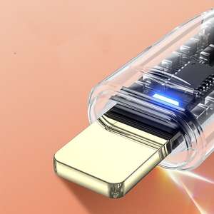 เหมาะสำหรับ iPhone Android Type-C 6A ชาร์จเร็วพิเศษ PD โปร่งใสเทปไฟ66W - Product Image 3