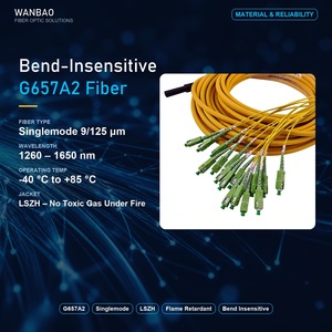Câble de brassage à 16 fibres, 16 SC APC vers 16 SC UPC, monomode G657A2, 2,0 mm, LSZH, pour centre de données - Product Image 3