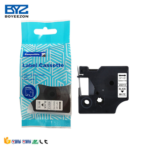 Cartouche d'étiquetage standard compatible <span class=keywords><strong>DYMO</strong></span> <span class=keywords><strong>D1</strong></span> 45013, noir sur blanc, 1/2 pouce, ruban adhésif de 23 pieds - Product Image 2