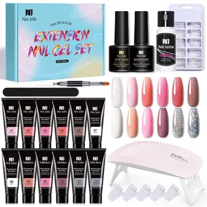 Nee Jolie - Juego de Gel de Extensión de Uñas de Estilo Francés, 15 ml, Resistente al Agua, No Tóxico, Sin Bandeja de Papel, Secado Rápido, Caja de Color, No Necesita Lavado - Product Image 1