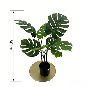 Follaje ornamental con patrón de caparazón de tortuga preservado, con tonos marrones y veteados, para decoración de terrarios exóticos, 80 cm. - Product Image 1