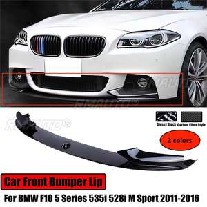 <b>Car</b> Front Bumper Lip <b>for</b> BMW F10 5 Series 535i 528i M Sport 2011-2016 Body Kit Aprons Trim <b>Diffuser</b> Splitters Carbon Fiber Style - Product Image 1