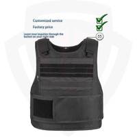 Gilet Tactique MGFLASHFORCE Porte-Plaques Double Sécurité Antibalistique et Anti-Coupure avec Sangles et Sac