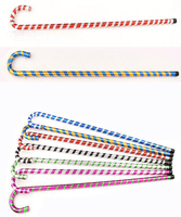 Professionnel Unisexe Arabe Danse Du Ventre Performance Poignée Bâtons PVC Creux En Plastique Canne 2 Couleur Ruban Wrap Performance Porter