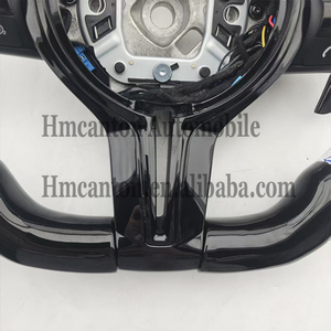 Volante Deportivo de Cuero Negro y Blanco para BMW Serie 5 F30 F10 F32 F90 F80 F82 F87, Estilo M Performance, en Oferta - Product Image 3