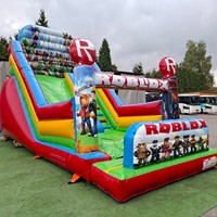 Château gonflable robuste avec souffleur pour enfants, idéal pour parcs d'attractions, carnavals et fêtes d'anniversaire