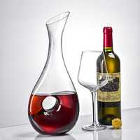 Decantador de vino de cristal sin plomo de lujo al por mayor, juego de vodka de garrafa de 1000ml para whisky y whisky de diseño único