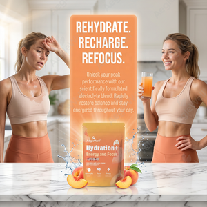 Aegelwell Polvo Electrolítico para Hidratación con Apoyo Energético y <span class=keywords><strong>de</strong></span> Concentración, Enriquecido con L-Teanina, Zinc y Vitamina B12, Sabor Melocotón - Product Image 4