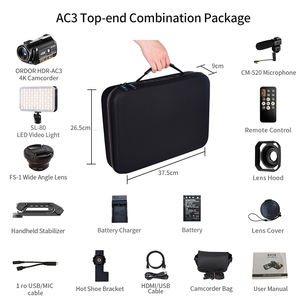 Caméscope vidéo numérique avec zoom numérique 30x, vision nocturne, WiFi, caméra UHD 4K, caméscope professionnel <span class=keywords><strong>ORDRO</strong></span> <span class=keywords><strong>AC3</strong></span> - Product Image 6