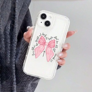 เคสโทรศัพท์กันกระแทกกันน้ำ TPU ลายโบว์รักพิมพ์ตัวอักษร หนา 1.5 มม. สำหรับ 8/11/12/13/<span class=keywords><strong>14</strong></span>/15/16/17 - Product Image 4