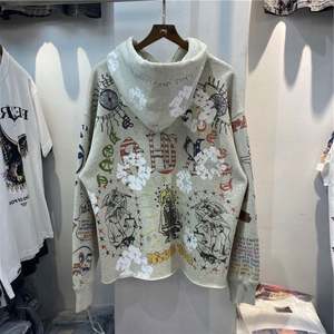 DTG personnalisé imprimé 400GSM pull surdimensionné lourd 100 coton Streetwear français éponge Dtg impression sweats à capuche hommes - Product Image 5