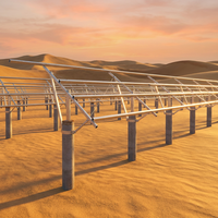 Sistema de Montaje de Paneles Solares en Poste, Estructura de Soporte a Tierra Galvanizada por Inmersión en Caliente