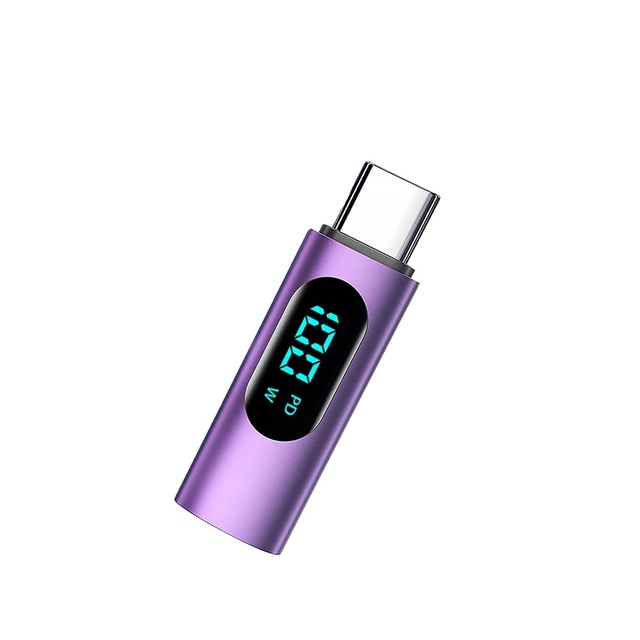 Digital Display USB C to Type C OTG Adapter Fast Charge Converter for IPhone15 Huawei Samsung Xiaomi USB C Data Adapter